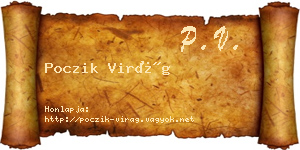 Poczik Virág névjegykártya